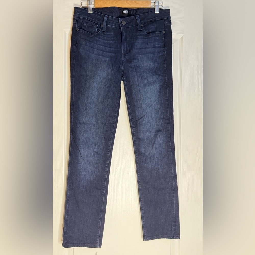 PAIGE Skyline Skinny Jeans Women’s Size 30 Dark Wash Stretch Denim EUC